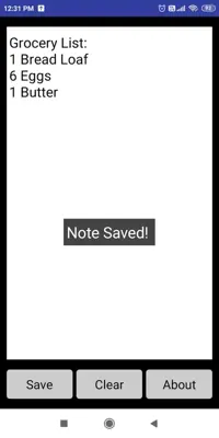 Simple Note android App screenshot 1